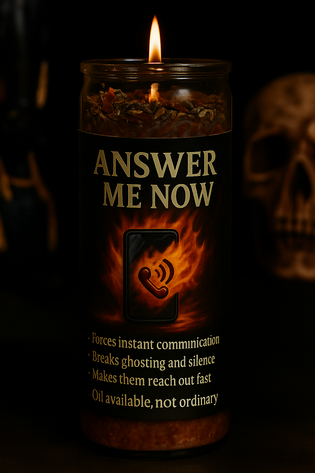 Answer Me Now Candle | Communication | Instant Call or Text | Speak Up Fast | Rootwork Candle