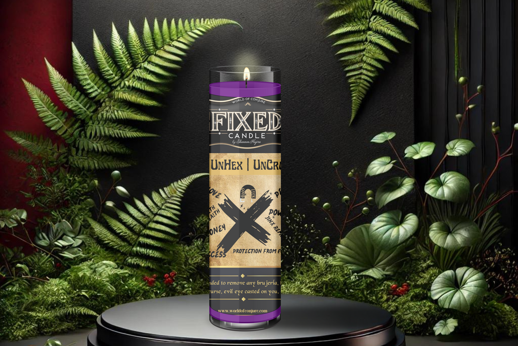 Uncross | UnHex | UnHex, Remove Brujería, Break Curses & Evil Eye | Fixed Dressed 7 Day Glass Candle