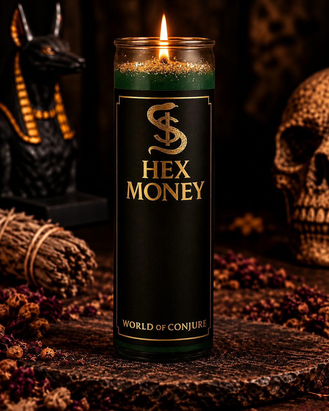 Hex Money Candle & Oil Duo for Cursed Finances | Uncross, Reverse & Reclaim Wealth