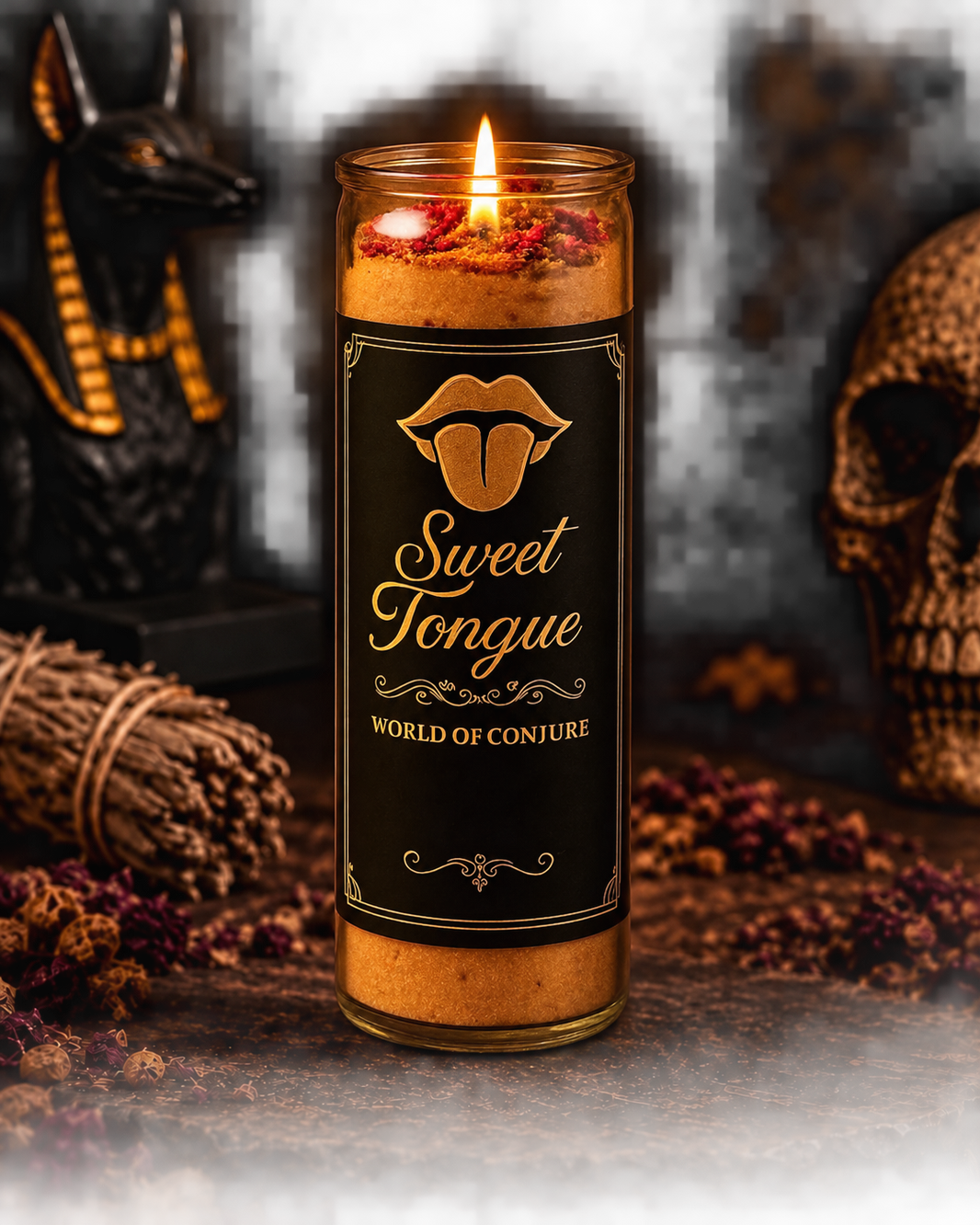 Sweet Tongue Candle & Oil Duo for Persuasion & Influence | Speak It, Get It, Keep It