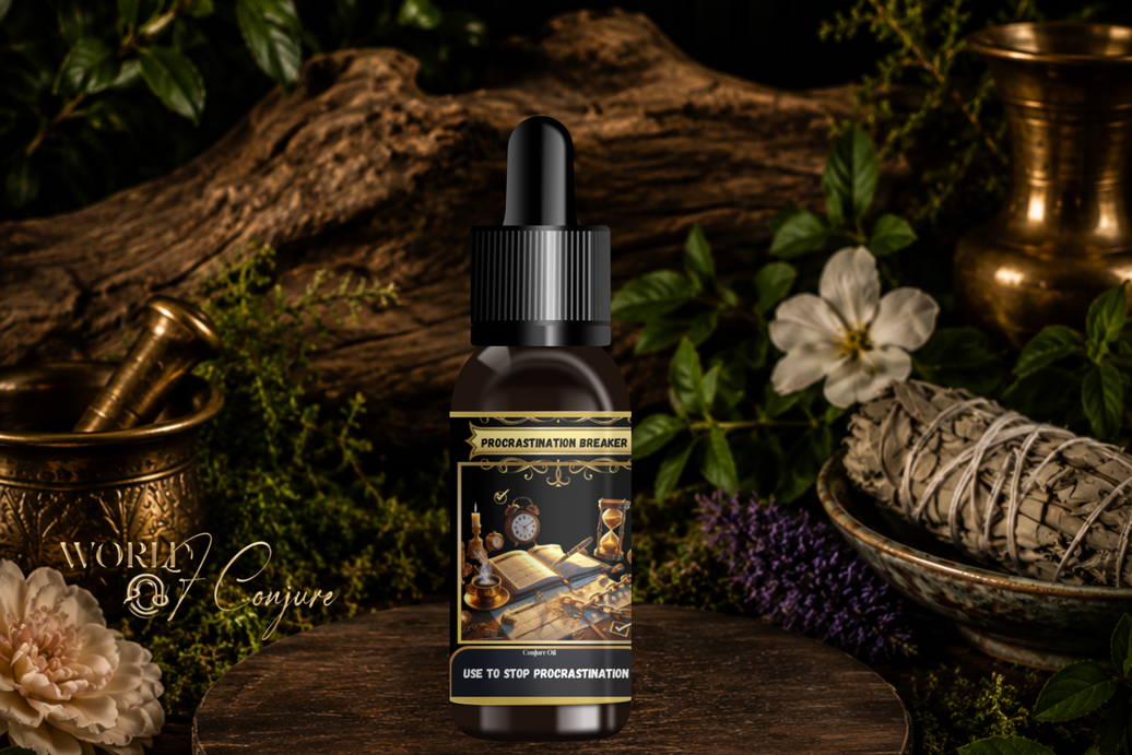 Procrastination Breaker Condition Oil | Motivation, Focus & Get-It-Done Energy