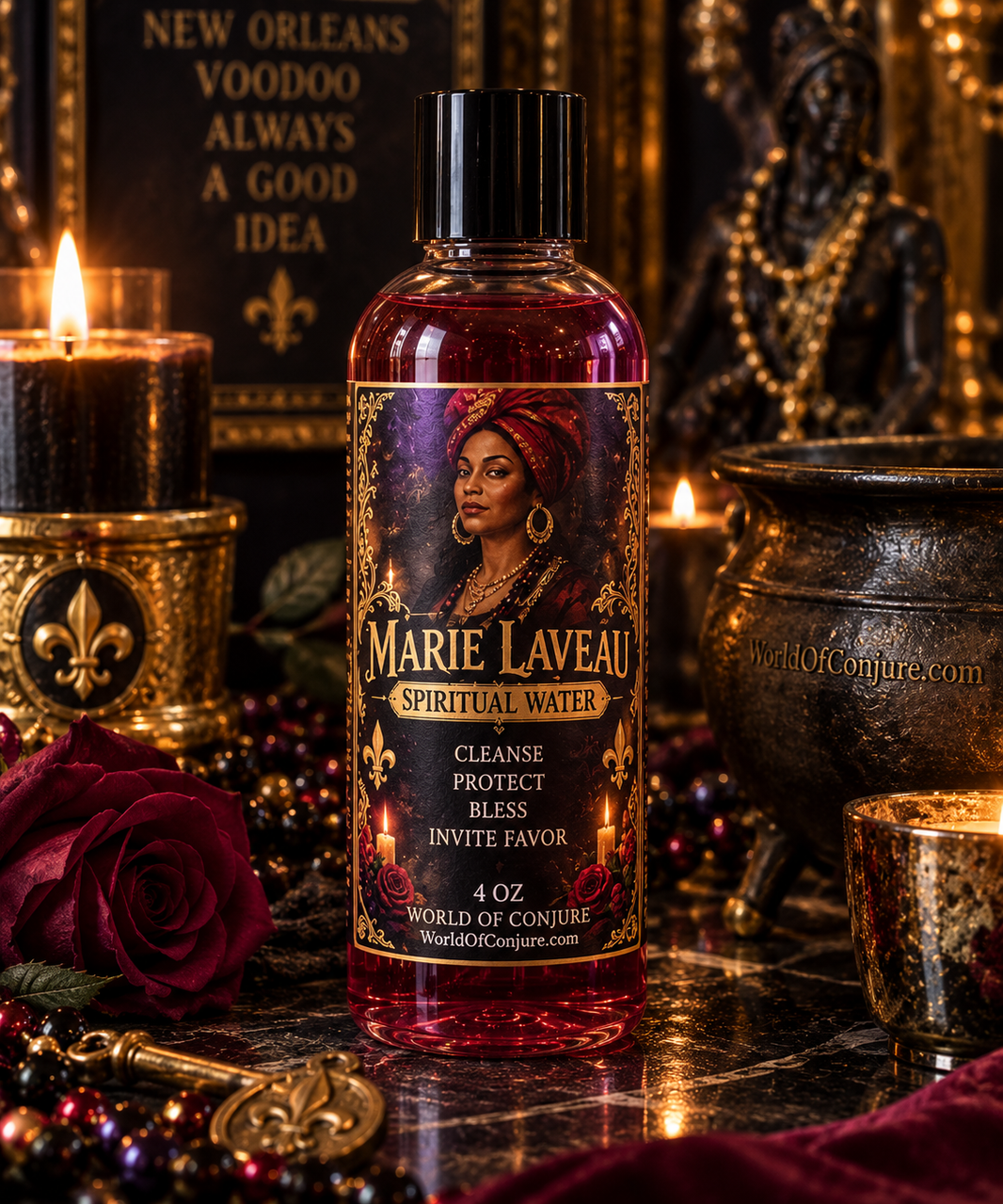 Marie Laveau Spiritual Water | Cleanse • Protect • Bless • Invite Favor Spiritual Water