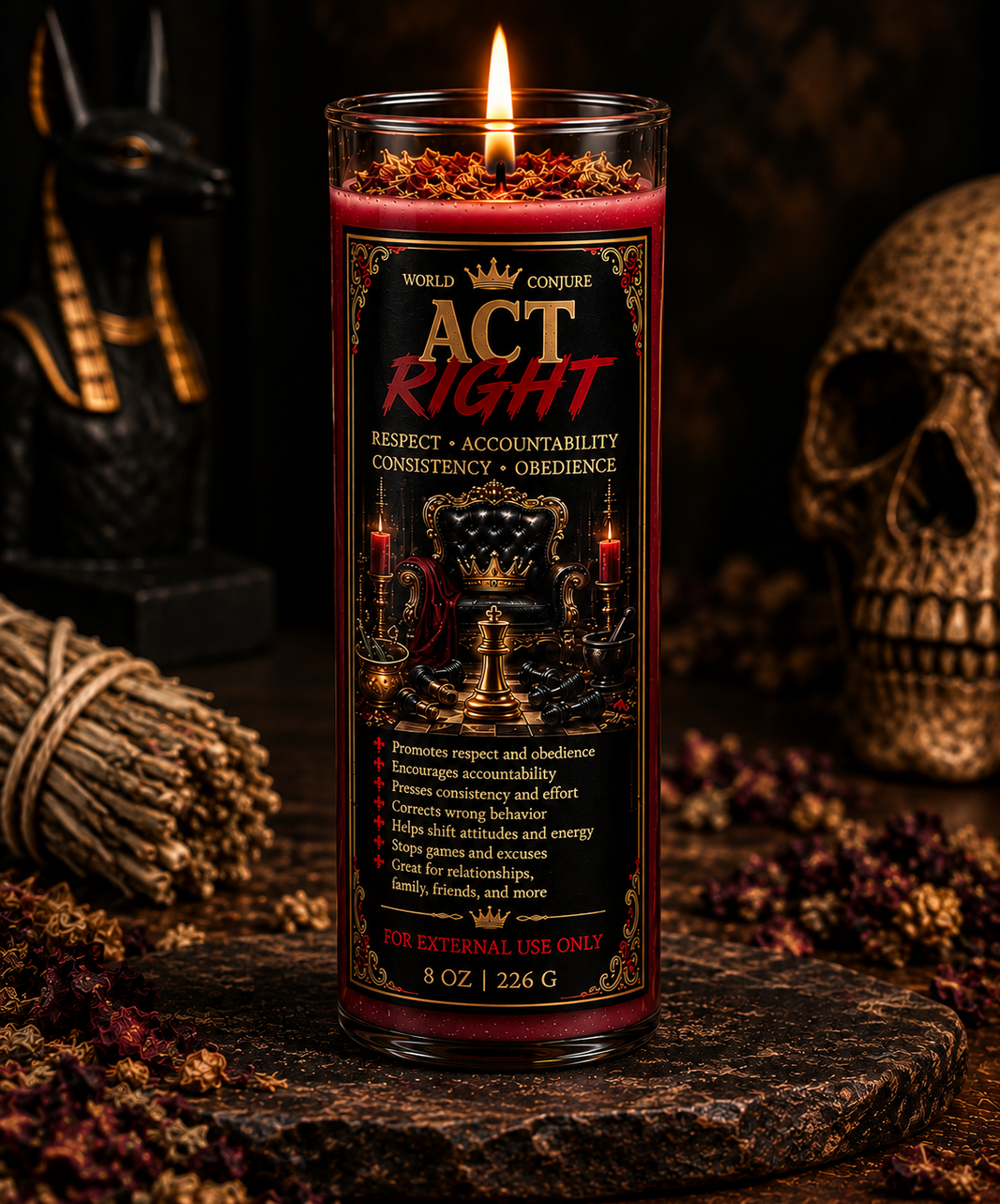 Act Right | Respect • Accountability • Consistency • Obedience | Candle & Oil Duo