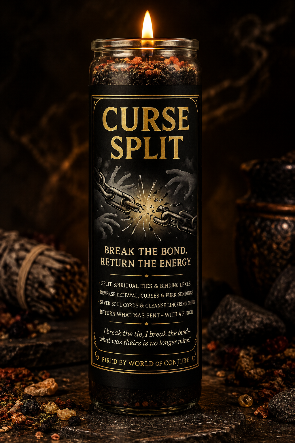 Curse Split | Unbind & Return-to-Sender | Break Hex Chains | Fixed Conjure Candle Duo