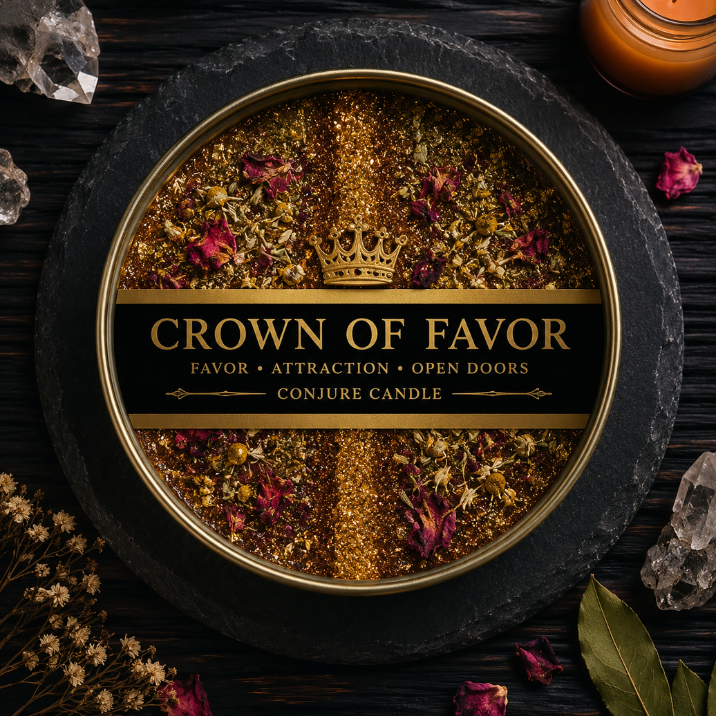 Crown of Favor | Triple Luck | Favor Drawing | Open Roads | Attraction | Conjure Candle