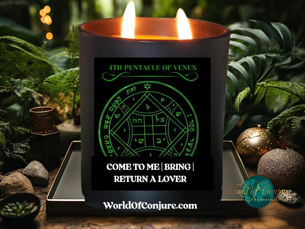 Come to Me | Bring | Return A Lover | 4th Pentacle of Venus Conjure Candle Kit | King Solomon