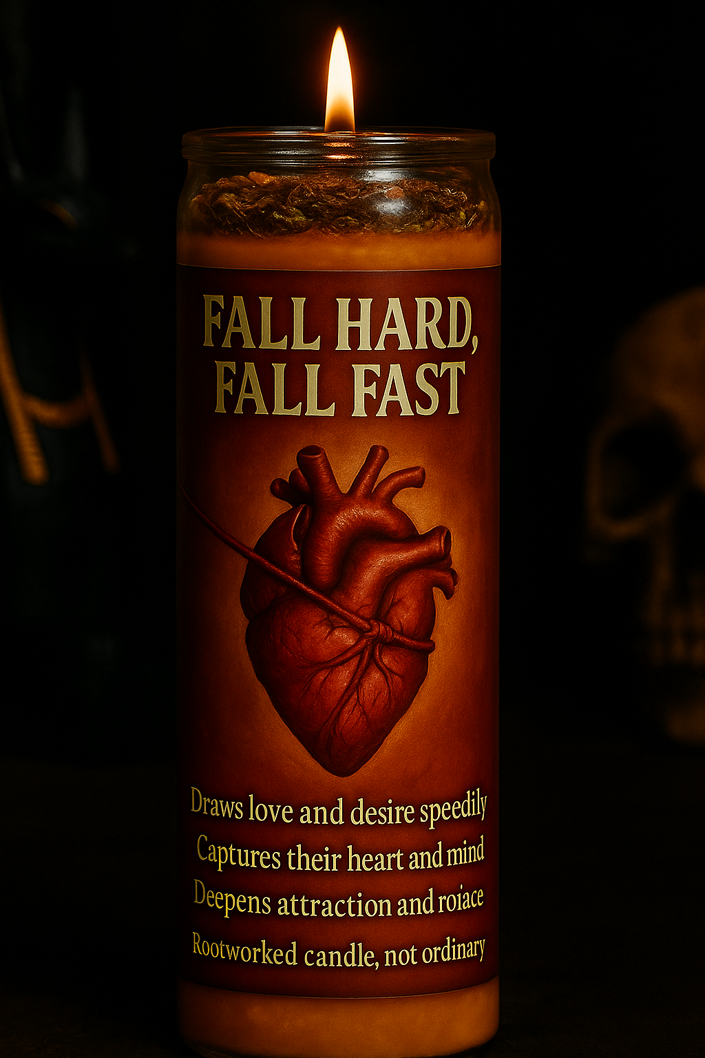Fall Hard Fall Fast | Love Conjure | Obsession Attraction | Rootwork Fixed  Candle