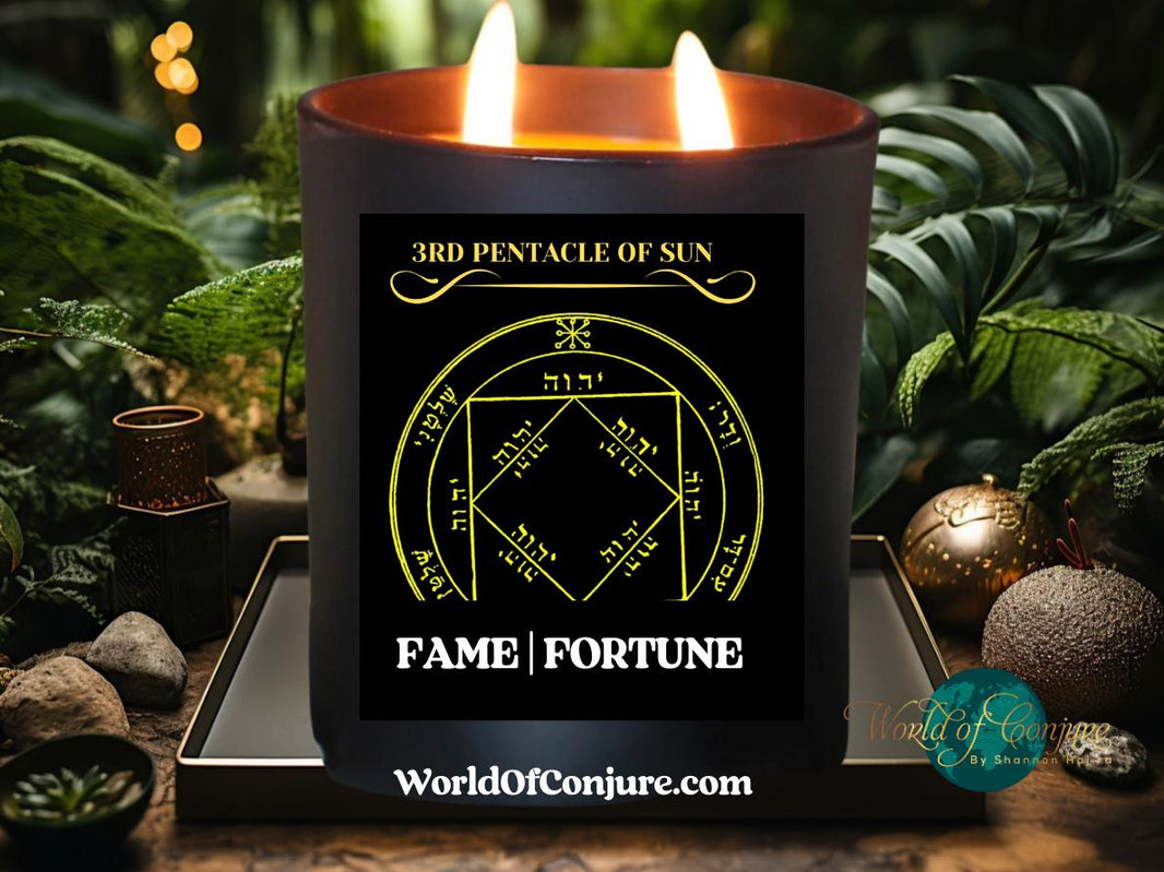 Fame | Fortune |  3rd Pentacle of the Sun Conjure Candle Kit | King Solomon