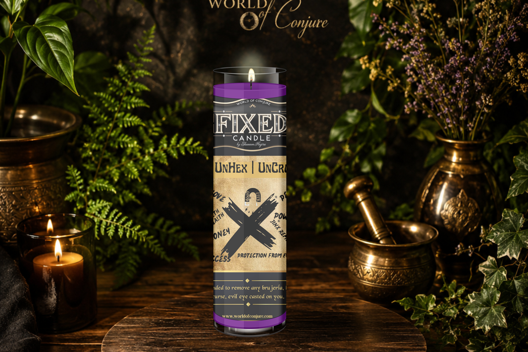 Uncross | UnHex  | UnHex, Remove Brujería, Break Curses & Evil Eye | Fixed Dressed 7 Day Glass Candle