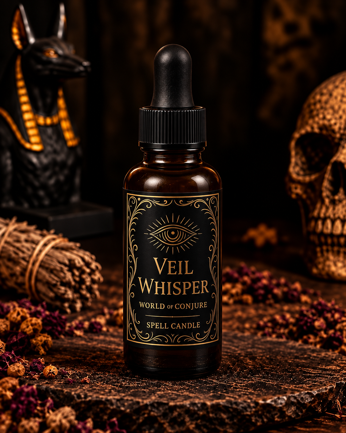 Veil Whisper Candle & Oil Duo for Spirit Communication | Ancestral Messages & Psychic Sight
