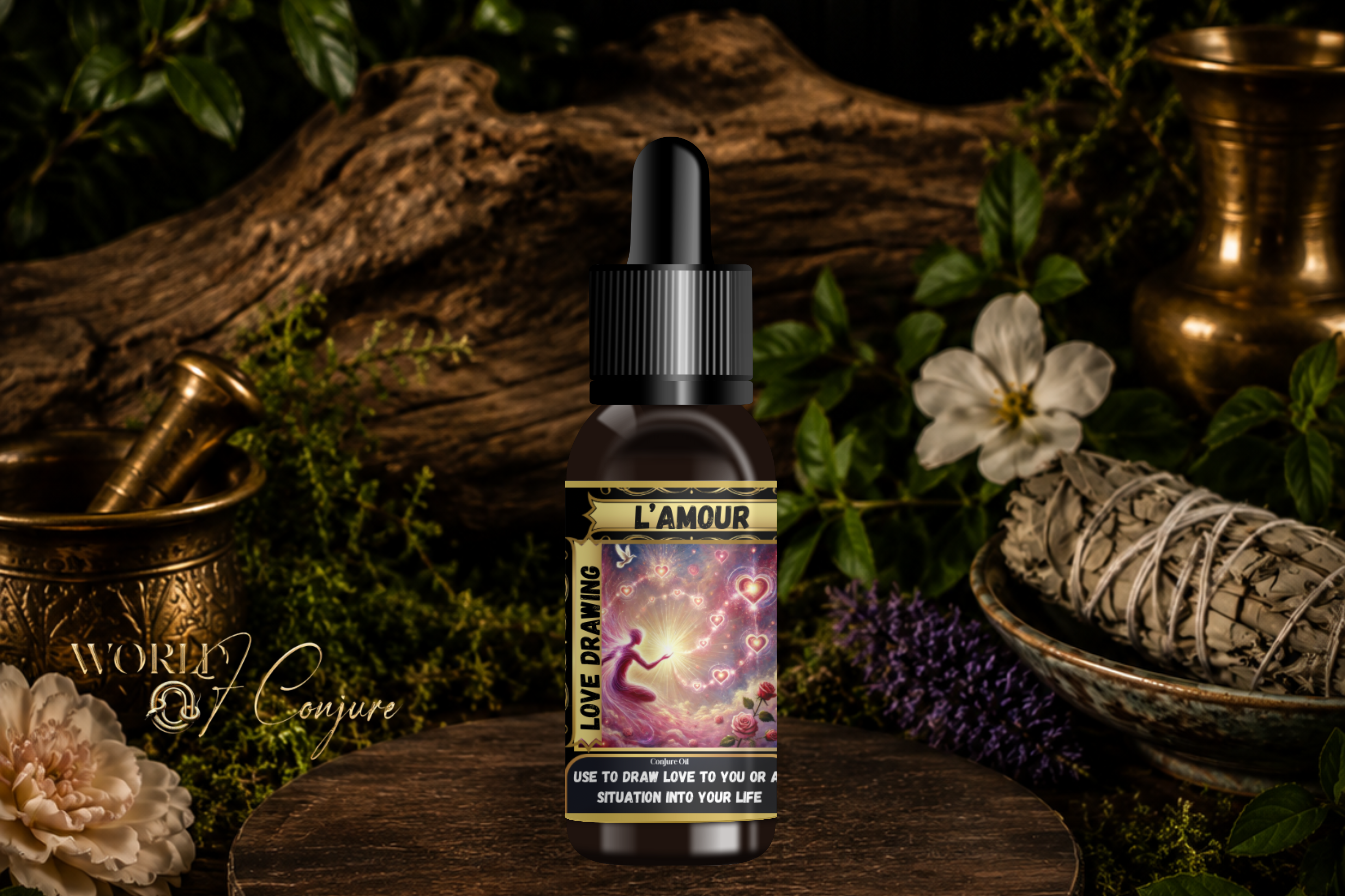 L'amour | Love Drawing Condition Oil | Attract New Love, Deepen Romance & Sweeten Connection