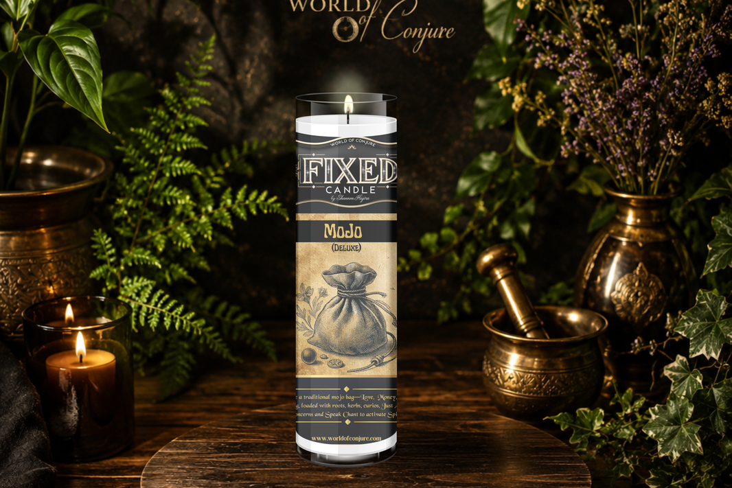 Mojo Candle | Working Spirit in Flame | Fixed Dressed 7 Day Conjure Candle