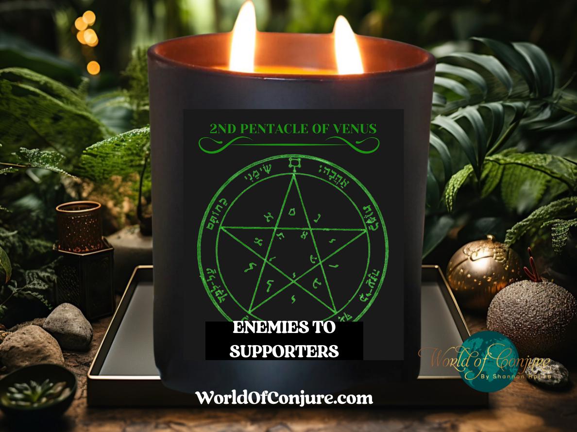 Enemies into Supporters | 2nd Pentacle of Venus Conjure Candle Kit |  |  King Solomon