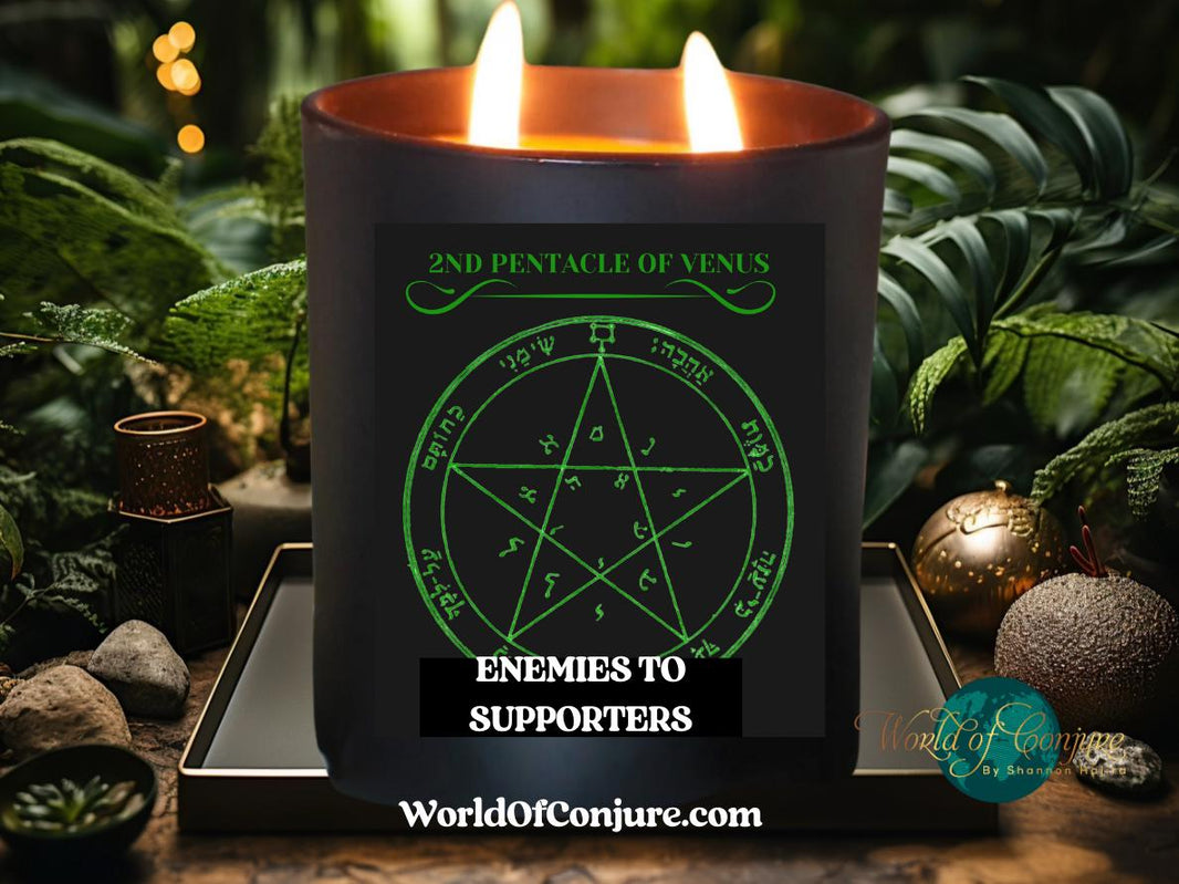 Enemies into Supporters | 2nd Pentacle of Venus Conjure Candle Kit |  |  King Solomon