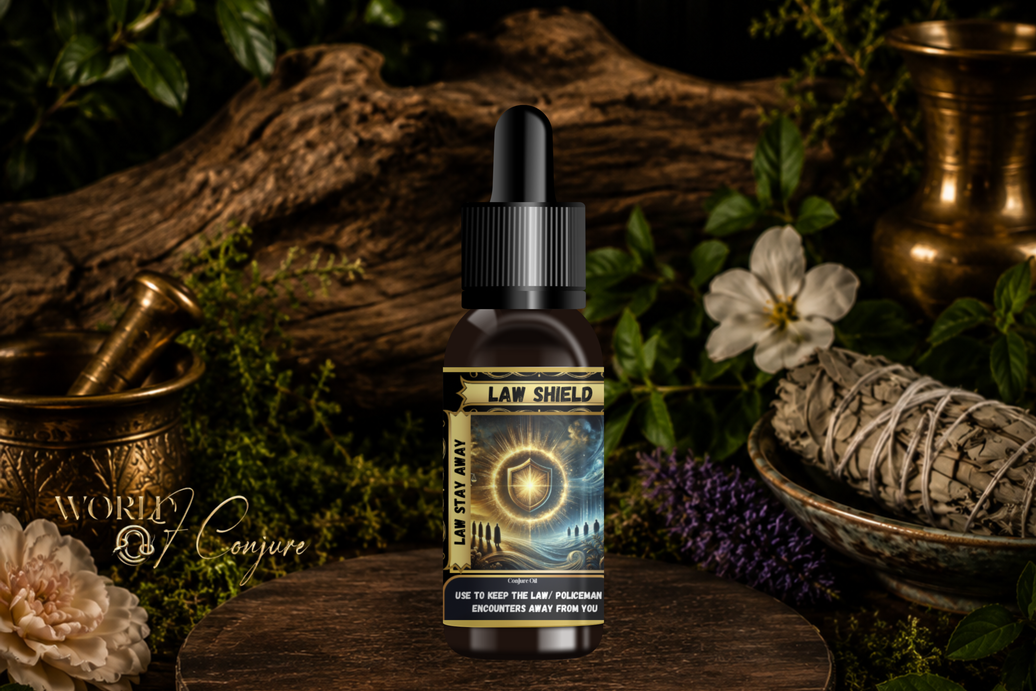 Law Shield Condition Oil | Law Stay Away | Keep Police, Court & Legal Trouble Off Your Trail
