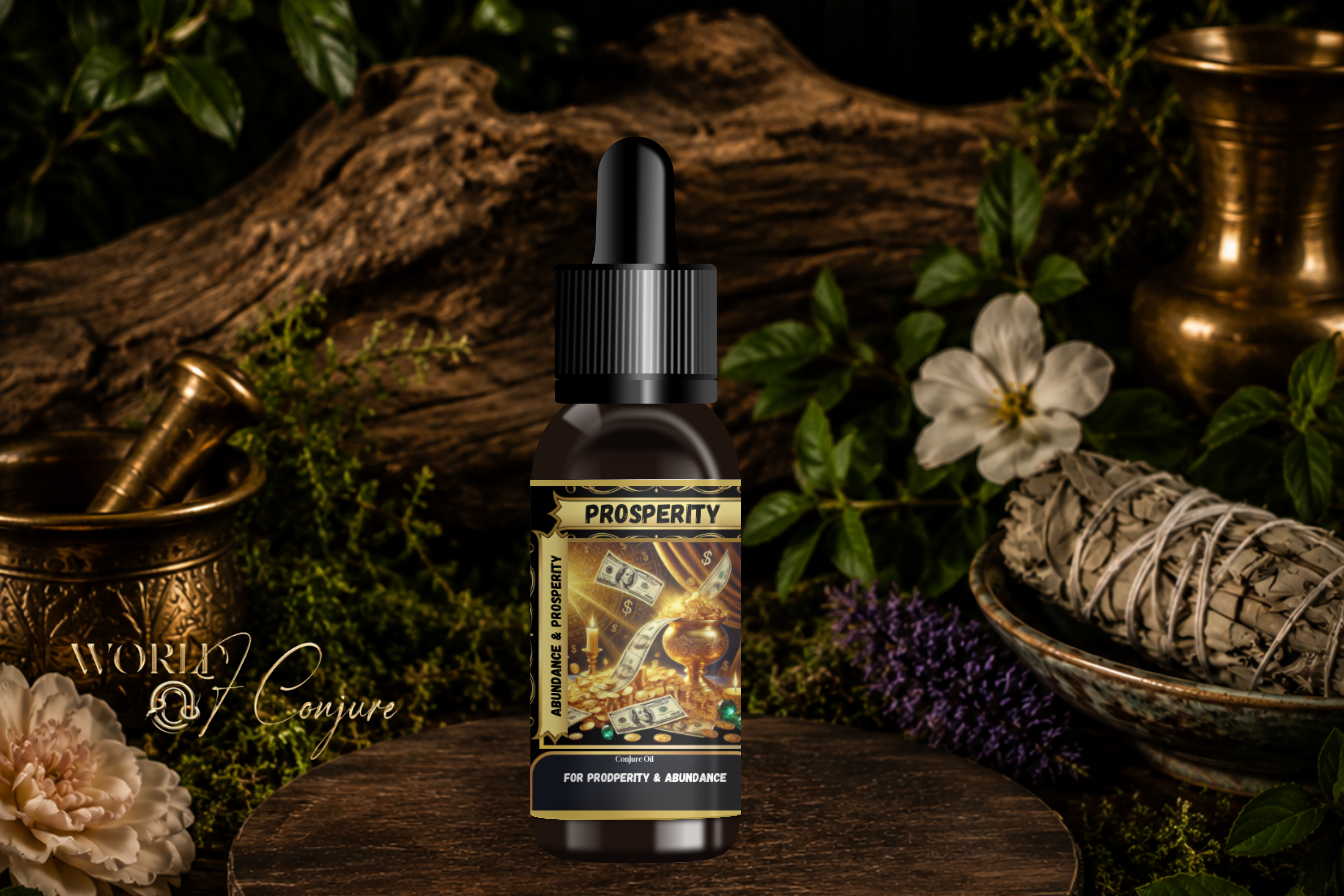 Prosperity & Abundance Condition Oil | Wealth Flow, Growth Energy & Overflowing Blessings