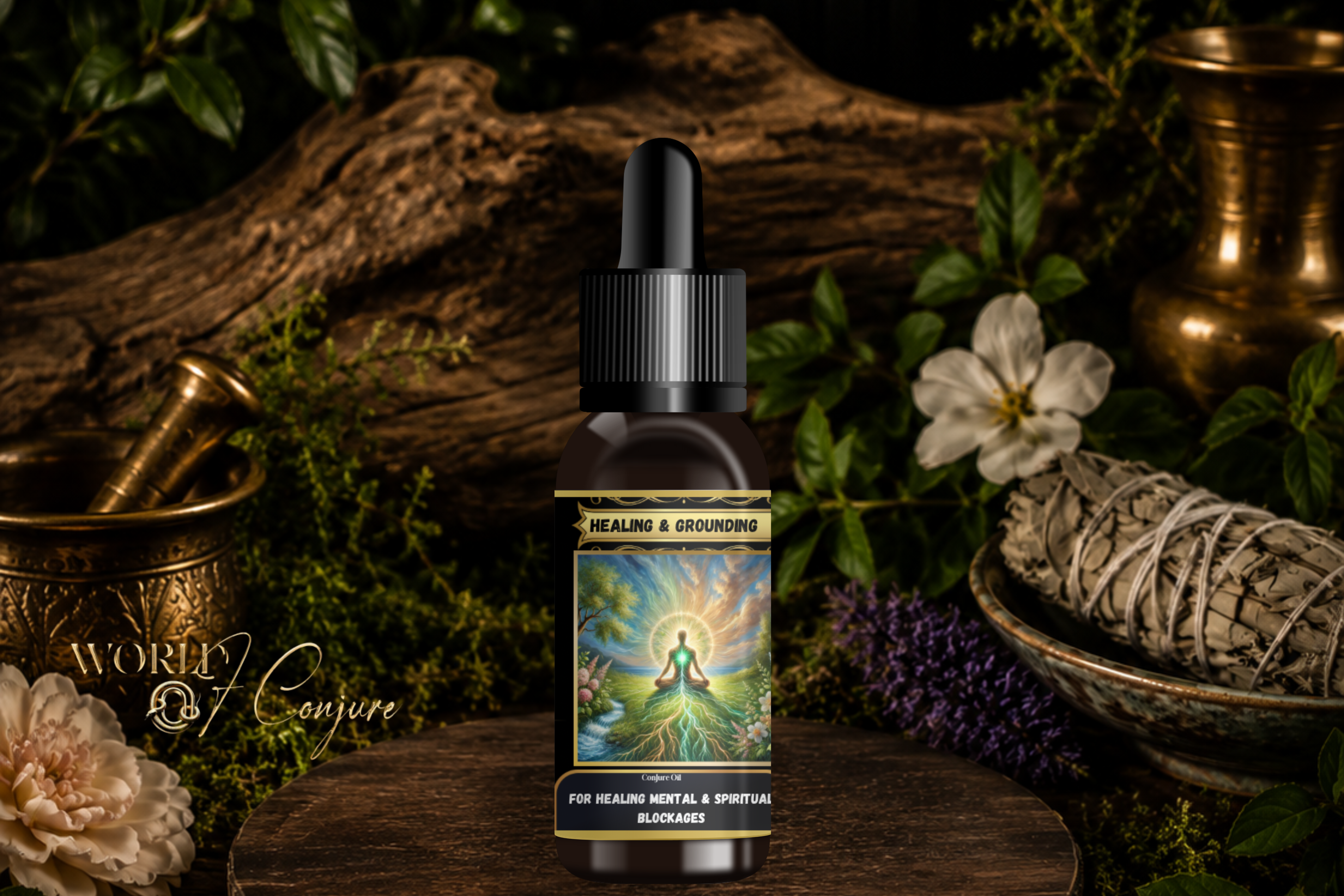 Healing & Grounding Condition Oil | Release Spiritual Blockages & Return to Self | Mental, Emotional & Energetic Reset