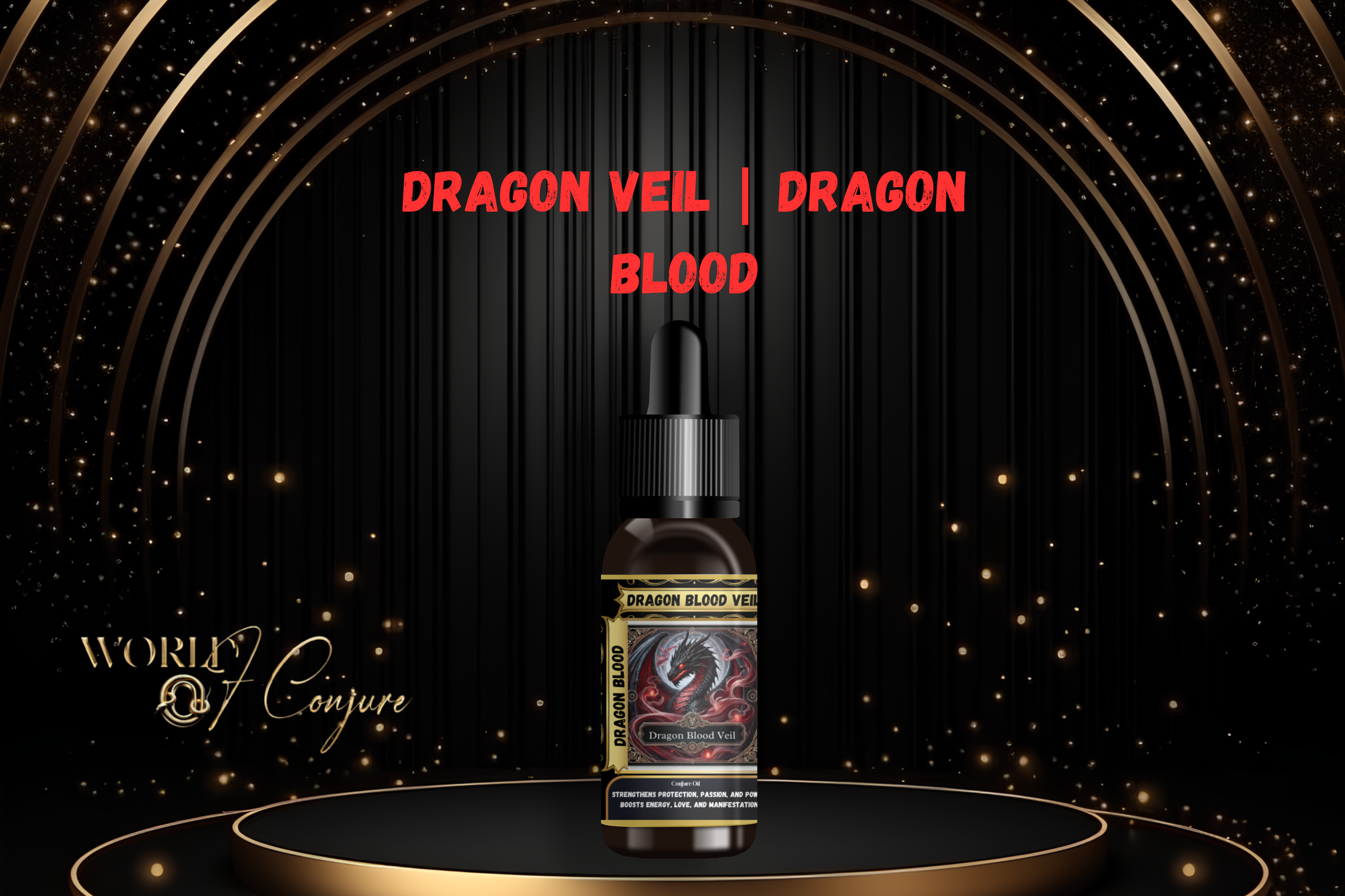 Dragon Blood Veil Condition Oil | Dragon’s Blood Ritual Oil for Protection, Power & Uncrossing