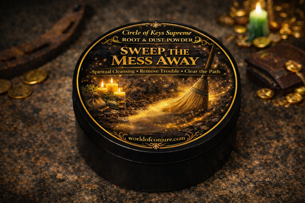 Sweep the Mess Away | Spiritual Cleansing | Remove Trouble | Root & Dust Powder