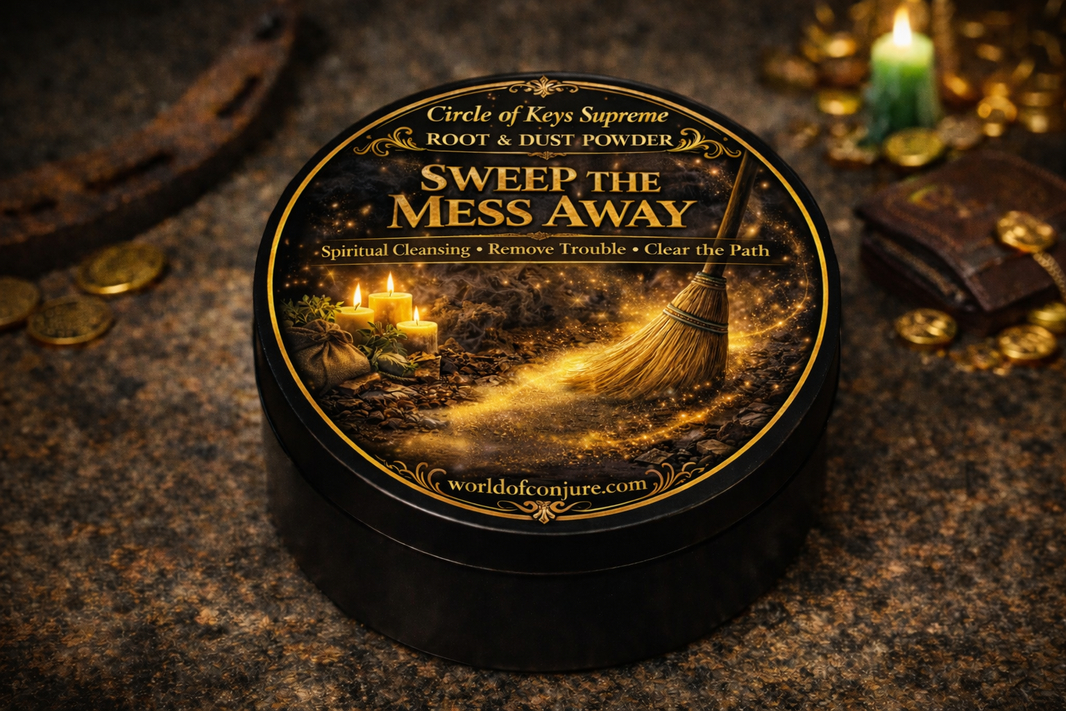 Sweep the Mess Away | Spiritual Cleansing | Remove Trouble | Root & Dust Powder