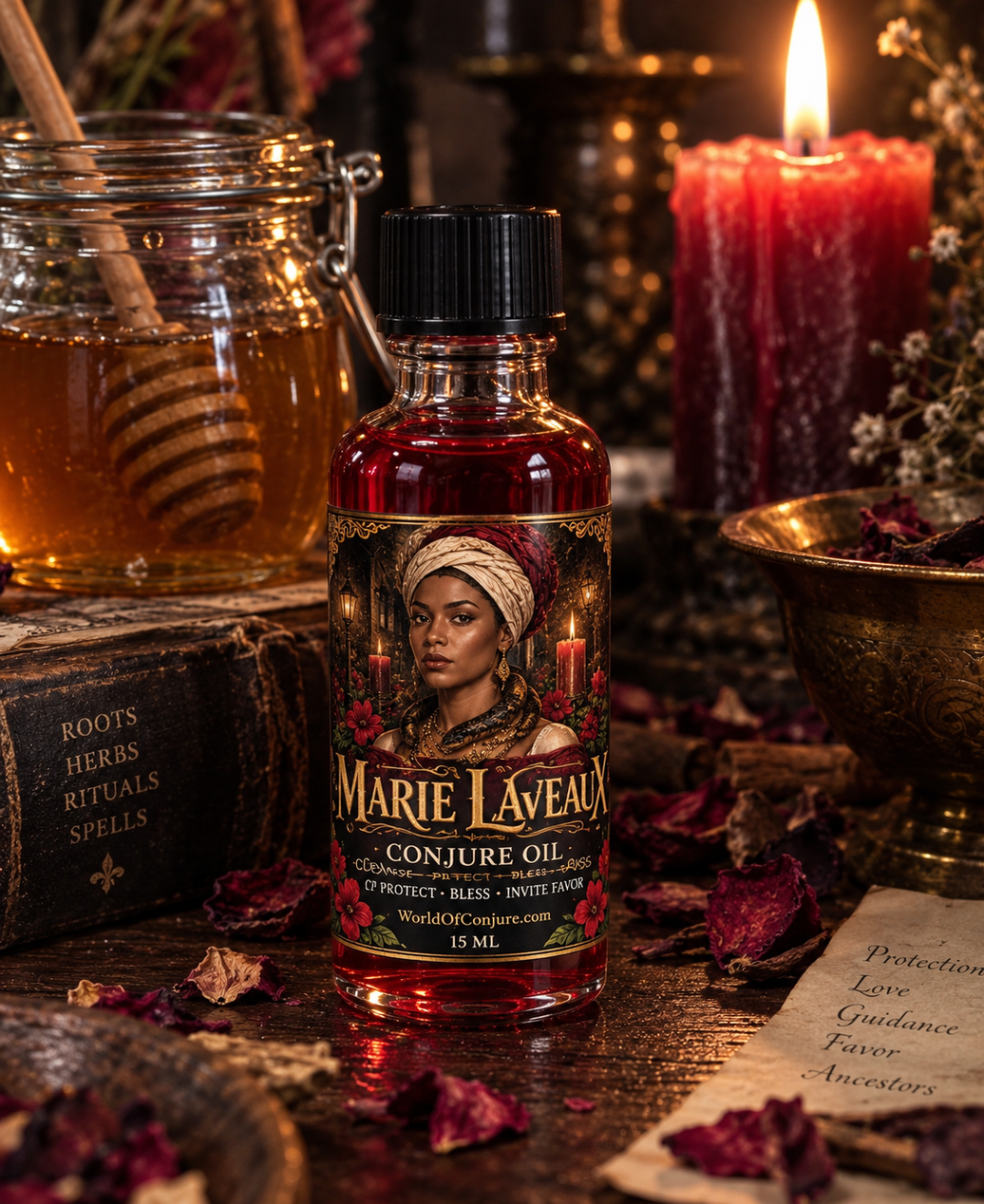 Marie Laveau Conjure Oil | Protection • Favor • Blessings • Open Doors |