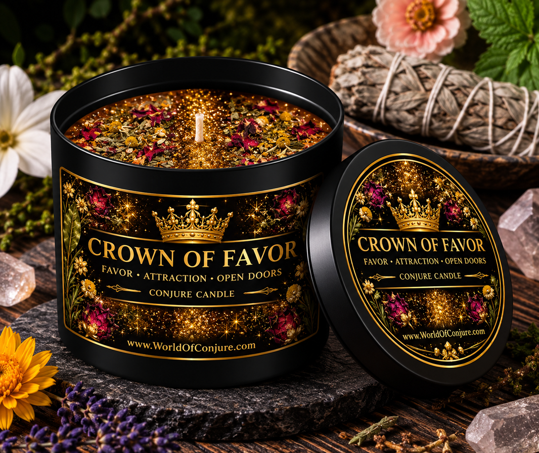 Crown of Favor | Triple Luck | Favor Drawing | Open Roads | Attraction | Conjure Candle
