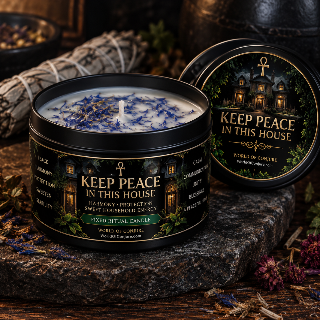Keep Peace in This House Candle | Harmony • Protection • Sweet Household Energy | Fixed Ritual Candle