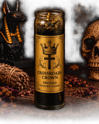 Crossroads Crown Candle & Oil Duo for Power Decisions | Road Opening + Spiritual Authority