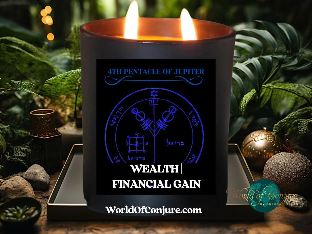 Wealth | Financial Gain |  4th Pentacle Of Jupiter Conjure Candle Kit | King Solomon