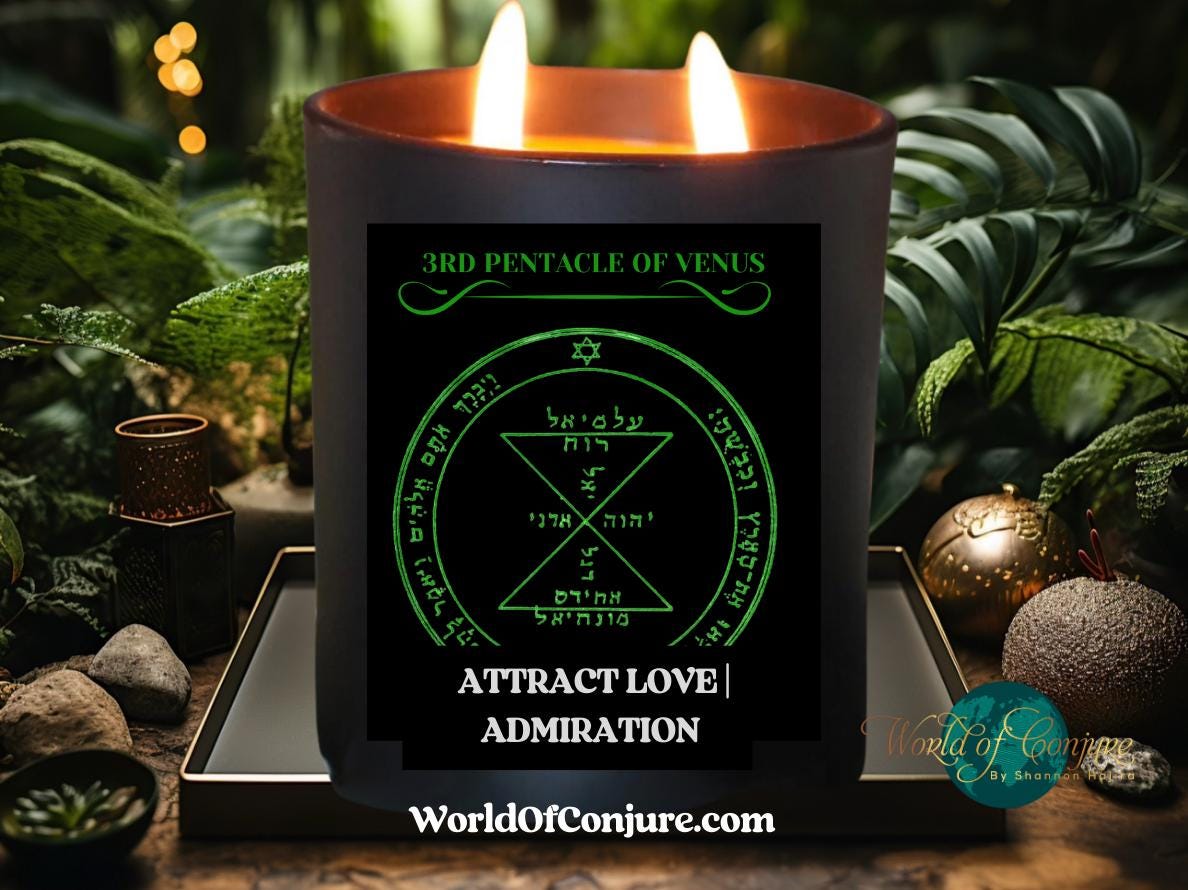 ATTRACT LOVE | ADMIRATION King Solomon 3rd Pentacle of Venus Ritual Candle Kit | King Solomon